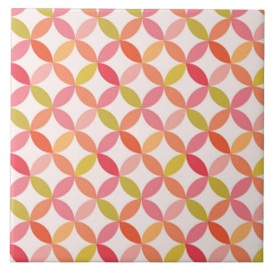 Minimalist mid century modern pink ceramic tile