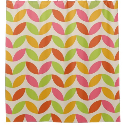 Minimalist Mid Century Scandinavian leaves pattern Shower Curtain