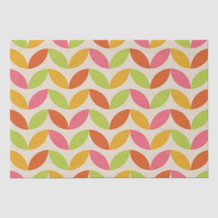 Minimalist Mid Century Scandinavian leaves pattern Tissue Paper