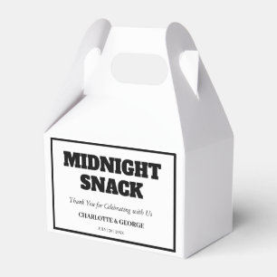Minimalist Midnight Snack Custom Wedding Favors Favor Boxes