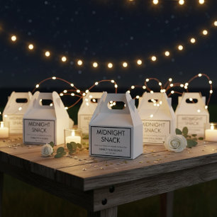 Minimalist Midnight Snack Custom Wedding Favors Favor Boxes