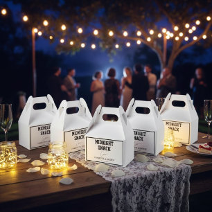 Minimalist Midnight Snack Custom Wedding Favors Favor Boxes