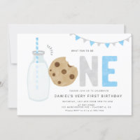 Minimalist Milk and Cookies First birthday