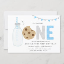 Minimalist Milk and Cookies First birthday