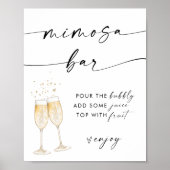 Minimalist Mimosa Bar Sign | Bridal Shower Sign (Front)