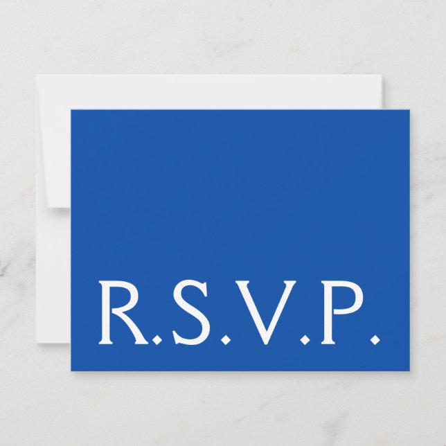 Minimalist, Minimal & Humble "R.S.V.P." Card (Front)