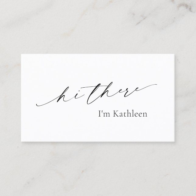 Minimalist Minimal Simple Elegant Modern Business Card (Front)