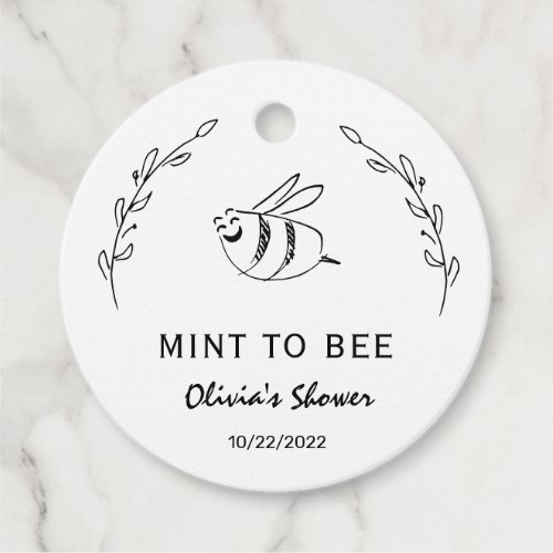 Minimalist Mint to Bee Botanical Favor Tags