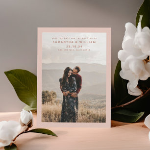 Minimalist mix & match elegant modern photo save the date
