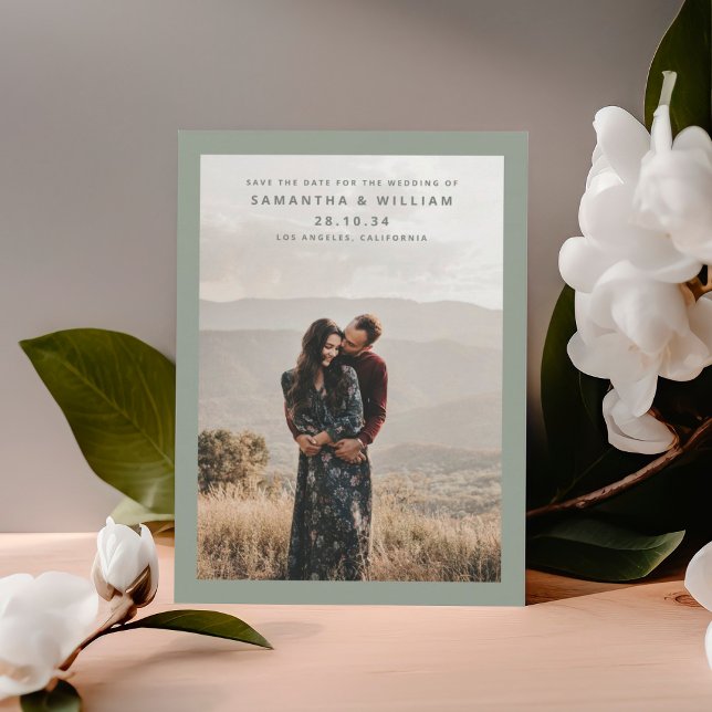 Minimalist mix & match elegant modern photo save the date (Creator Uploaded)