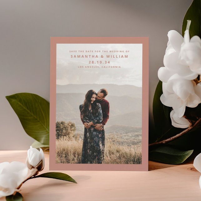 Minimalist mix & match elegant modern photo save the date (Creator Uploaded)