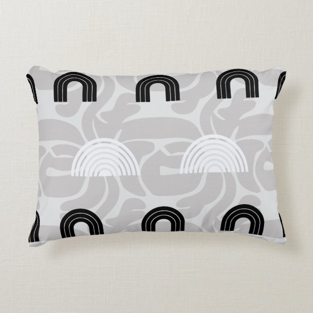 Minimalist Mixed Boho Arches Accent Pillow (Front)