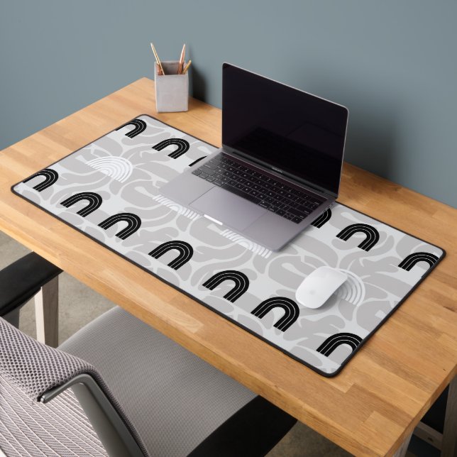 Minimalist Mixed Boho Arches Desk Mat (Office 2)