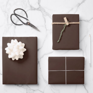Minimalist Elegant Brown Twine Jute Solid Plain Wrapping Paper
