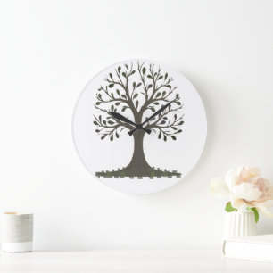 Minimalist Mode Life Tree Round Wall Clock