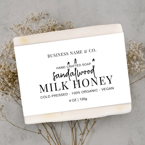 Minimalist Modern 2x11 Soap Bar Bellyband Labels