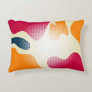 Minimalist Modern Abstract Art in colorful Accent Pillow