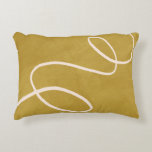 Minimalist Modern Abstract Art in Yellow Gold Accent Pillow<br><div class="desc">This unique throw pillow features a minimalist modern abstract art design in goldenrod yellow.</div>