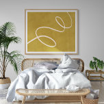 Minimalist Modern Abstract Art in Yellow Gold Poster<br><div class="desc">This unique wall art poster features a minimalist modern abstract art design in goldenrod yellow.</div>