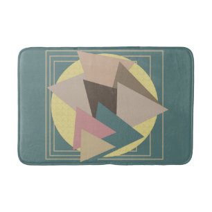 Minimalist Modern Abstract Geometric art Bath Mat