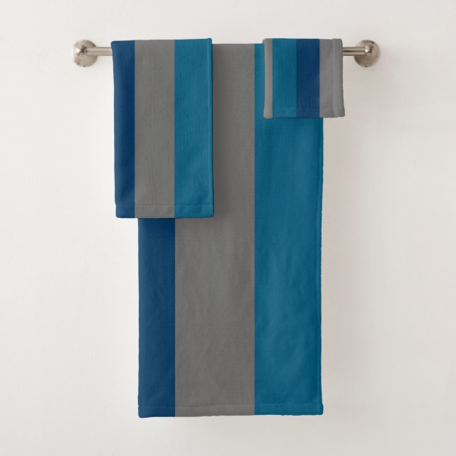 Minimalist Modern Abstract Geometric art Bath Towel Set (Insitu)