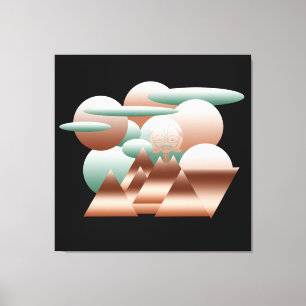 Minimalist Modern Abstract Geometric art Canvas Print