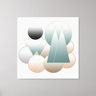 Minimalist Modern Abstract Geometric art Canvas Print