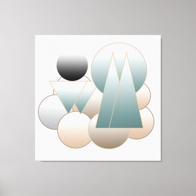 Minimalist Modern Abstract Geometric art Canvas Print (Front)
