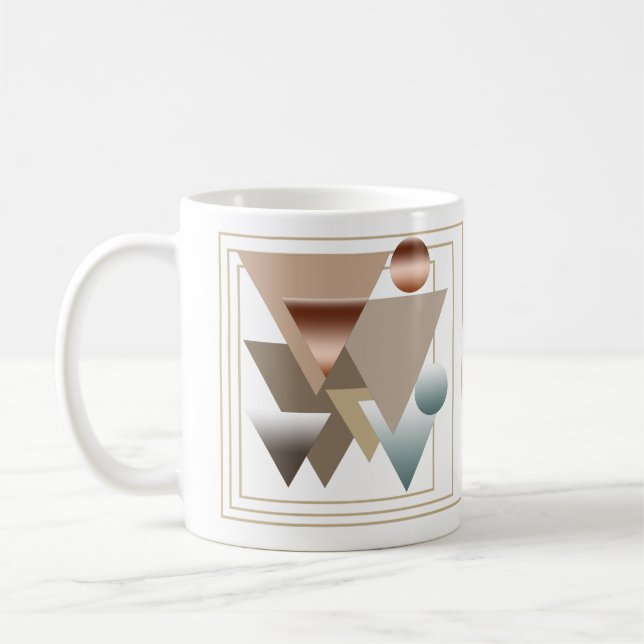Minimalist Modern Abstract Geometric art Coffee Mug (Left)