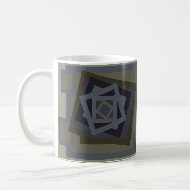 Minimalist Modern Abstract Geometric art Coffee Mug (Left)