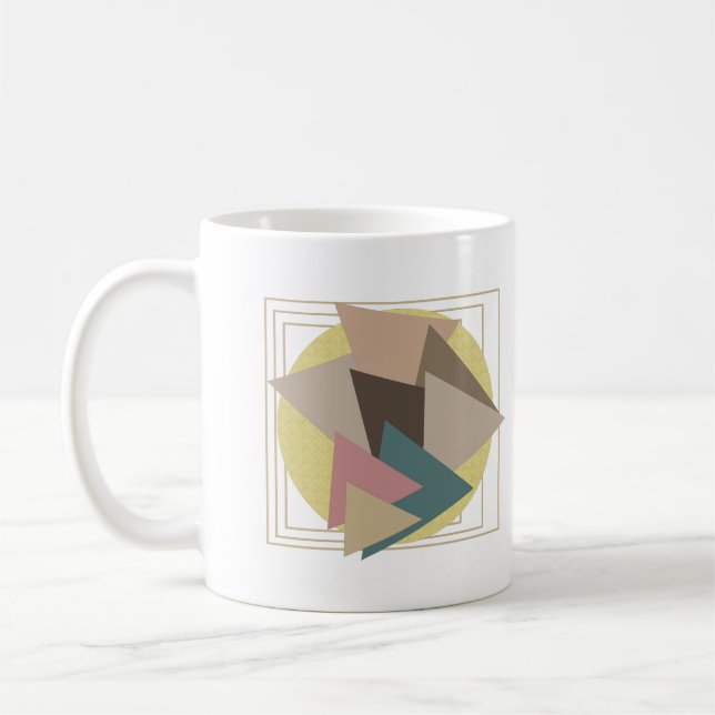 Minimalist Modern Abstract Geometric art Coffee Mug (Left)