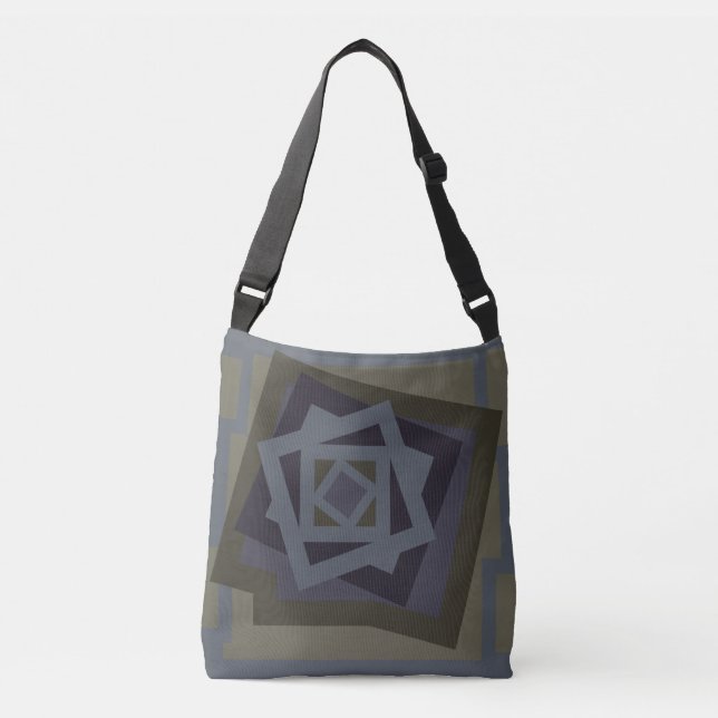 Minimalist Modern Abstract Geometric art Crossbody Bag (Front)