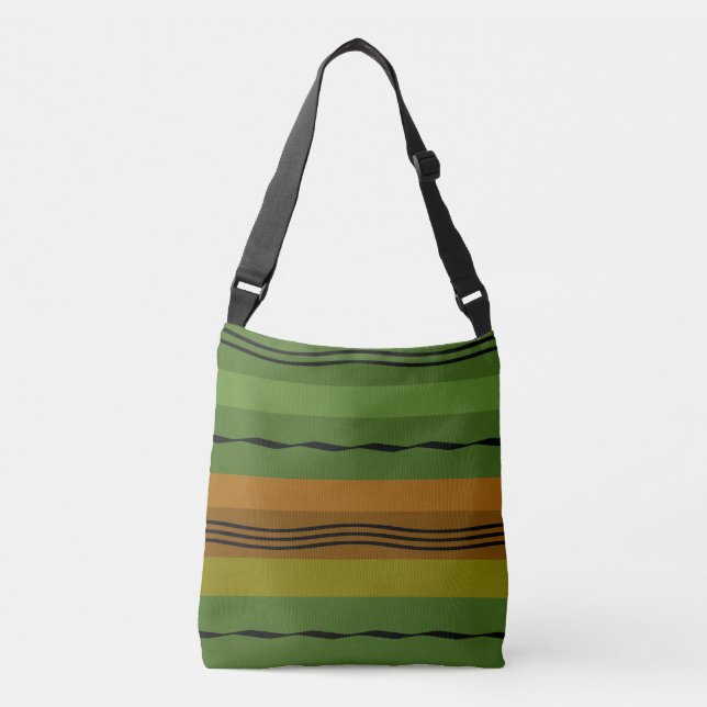 Minimalist Modern Abstract Geometric Art Crossbody Bag (Front)