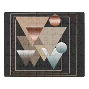 Minimalist Modern Abstract Geometric art Jigsaw Puzzle
