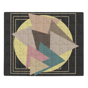 Minimalist Modern Abstract Geometric art Jigsaw Puzzle