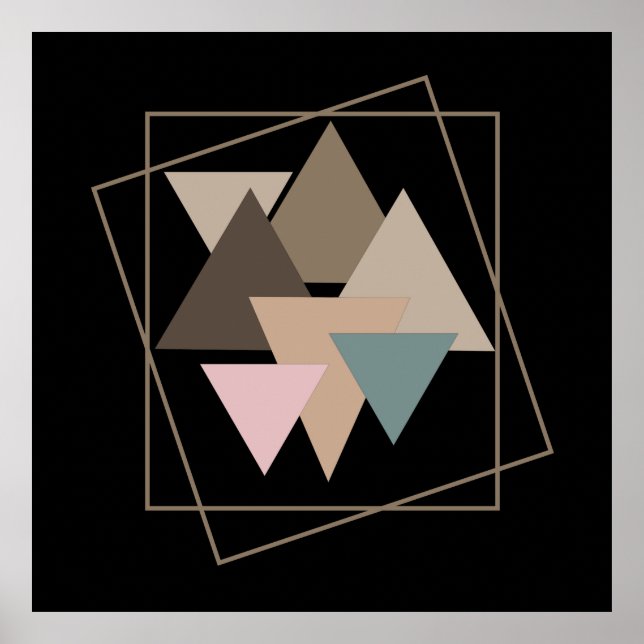 Minimalist Modern Abstract Geometric art Poster (Front)
