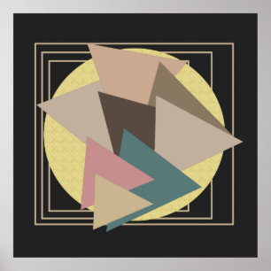 Minimalist Modern Abstract Geometric art Poster