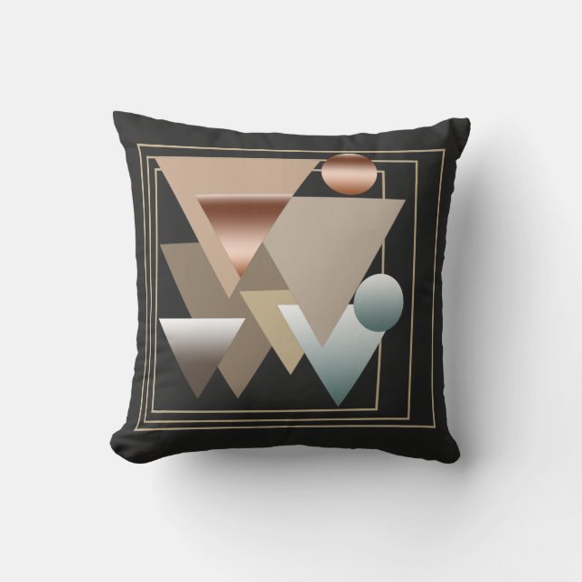 Minimalist Modern Abstract Geometric art Throw Pillow (Front)