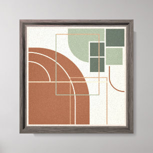Minimalist Modern Abstract Geometric Framed Wall A Canvas Print