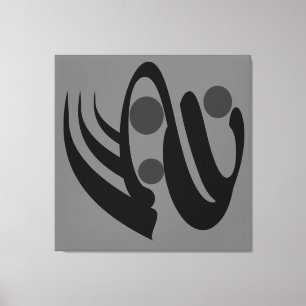 Minimalist Modern Abstract Geometric line art Canvas Print