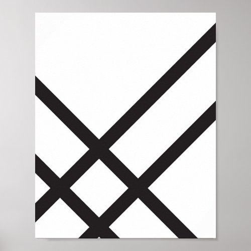 Minimalist Modern Abstract Geometric Line Art Poster