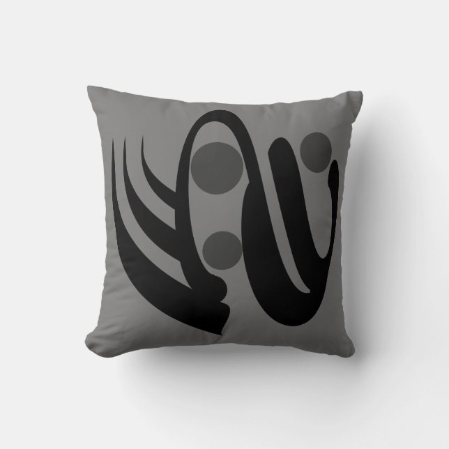 Minimalist Modern Abstract Geometric line art Throw Pillow (Front)
