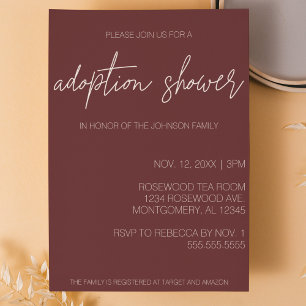 Minimalist Modern Adoption Baby/Child Shower Invitation
