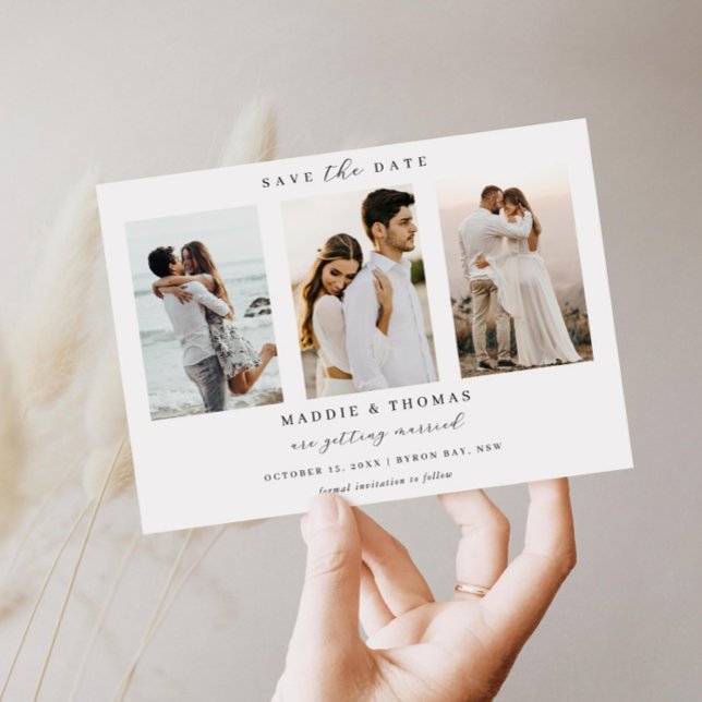 Minimalist modern arch photo Save the Date Invitat Invitation (Creator Uploaded)
