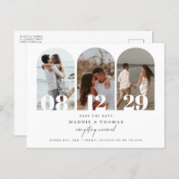 Minimalist modern arch photo Save the Date