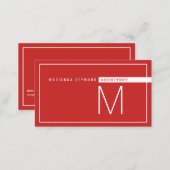 minimalist & modern, architect red business card (Front/Back)