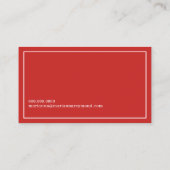 minimalist & modern, architect red business card (Back)