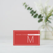 minimalist & modern, architect red business card (Standing Front)