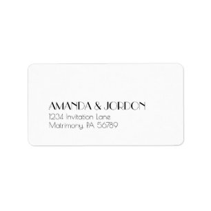 Minimalist Modern Art Deco RSVP Address Label