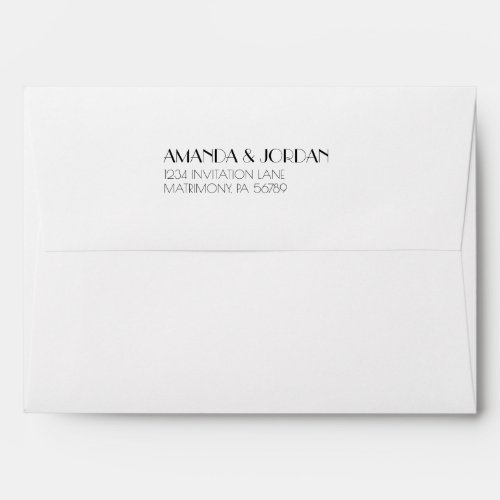 Minimalist Modern Art Deco Wedding Invitation Envelope